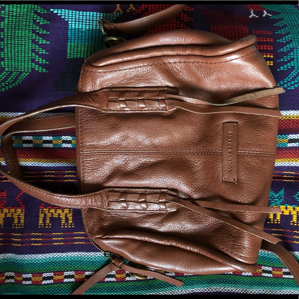 LUCKY BRAND cognac leather purse